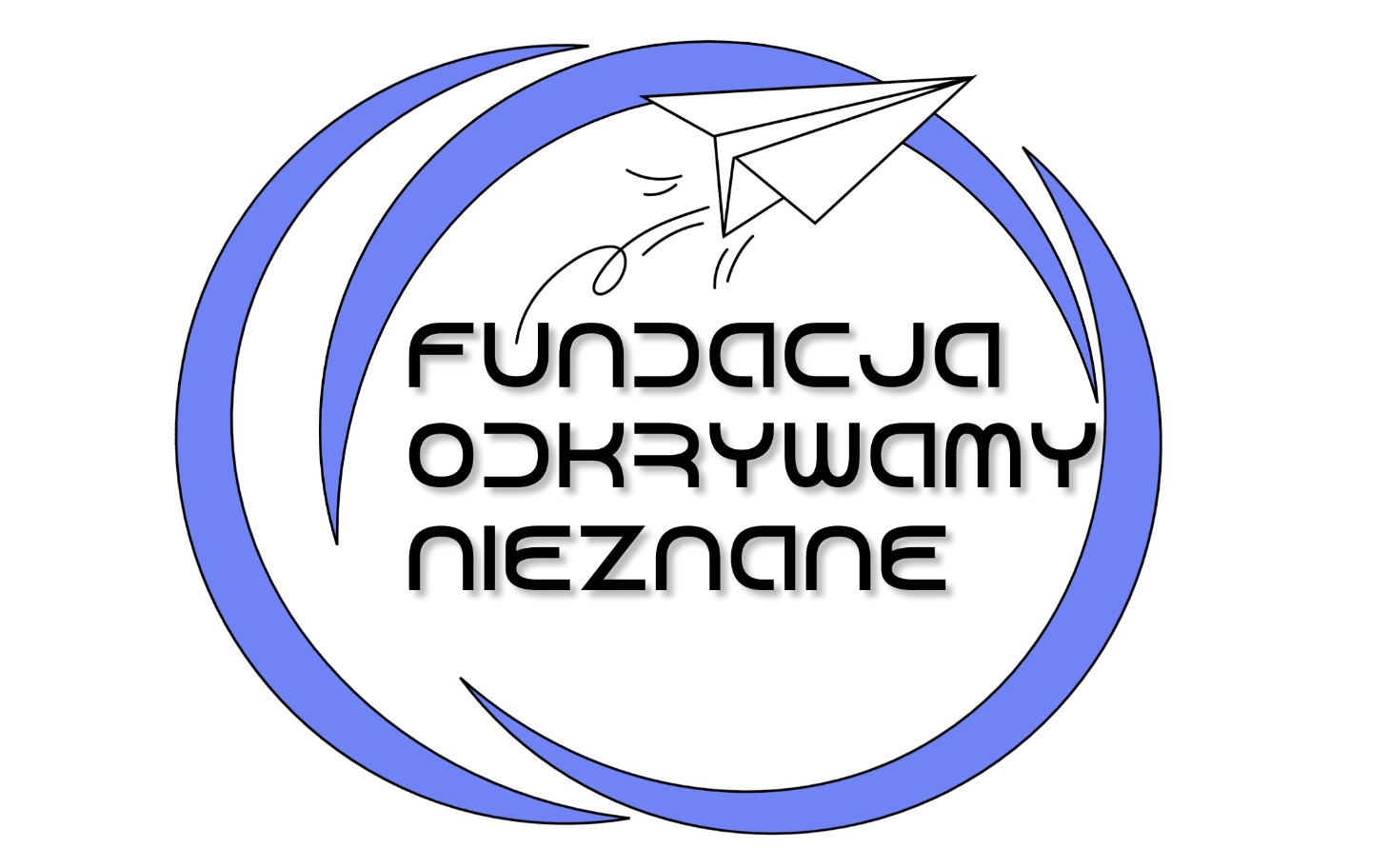 
        Logo fundacji z papierowym samolotem.
    