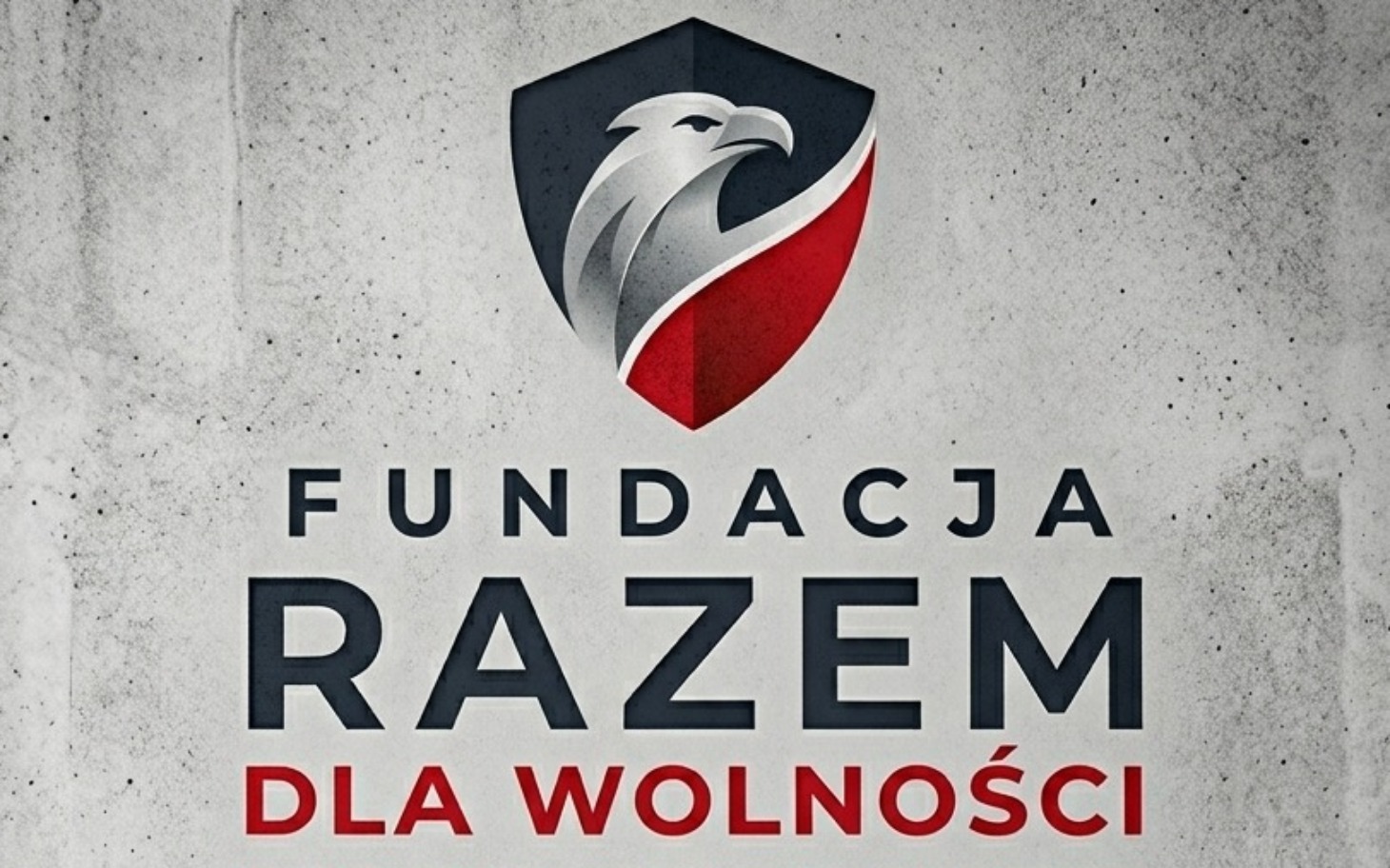 
        Logo Fundacji Razem dla Wolności na szarym tle.
    