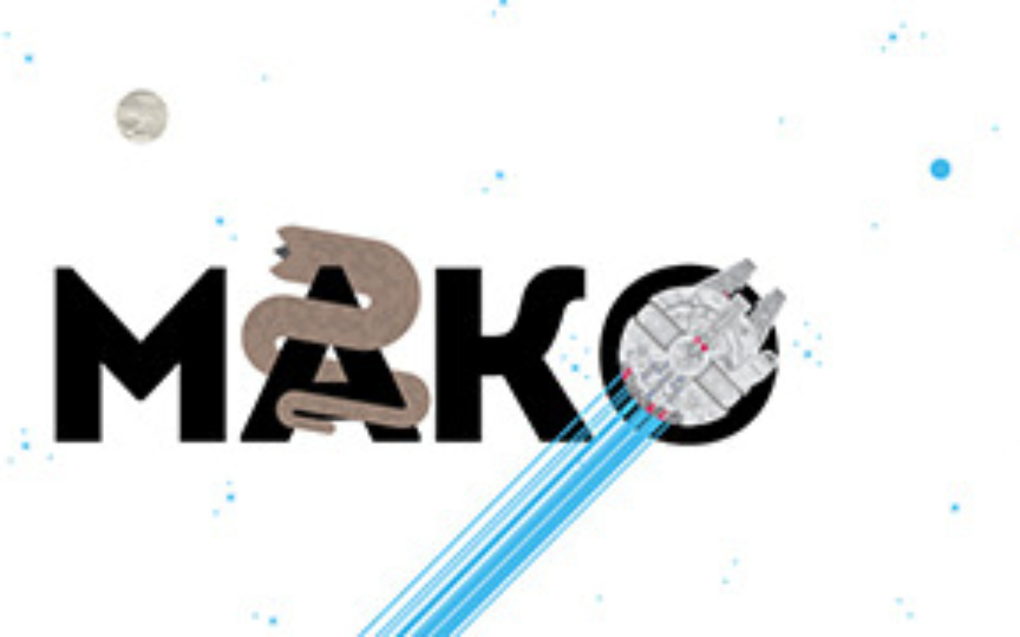 
        Śmieszny rysunek logo na białym tle z błyszczącą grafiką
    