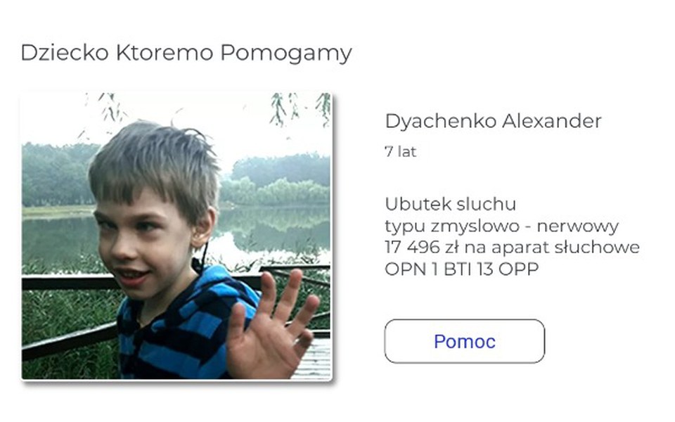 
        Zbiórka Na aparat słuchowy dla dziecka - zdjęcie główne
    