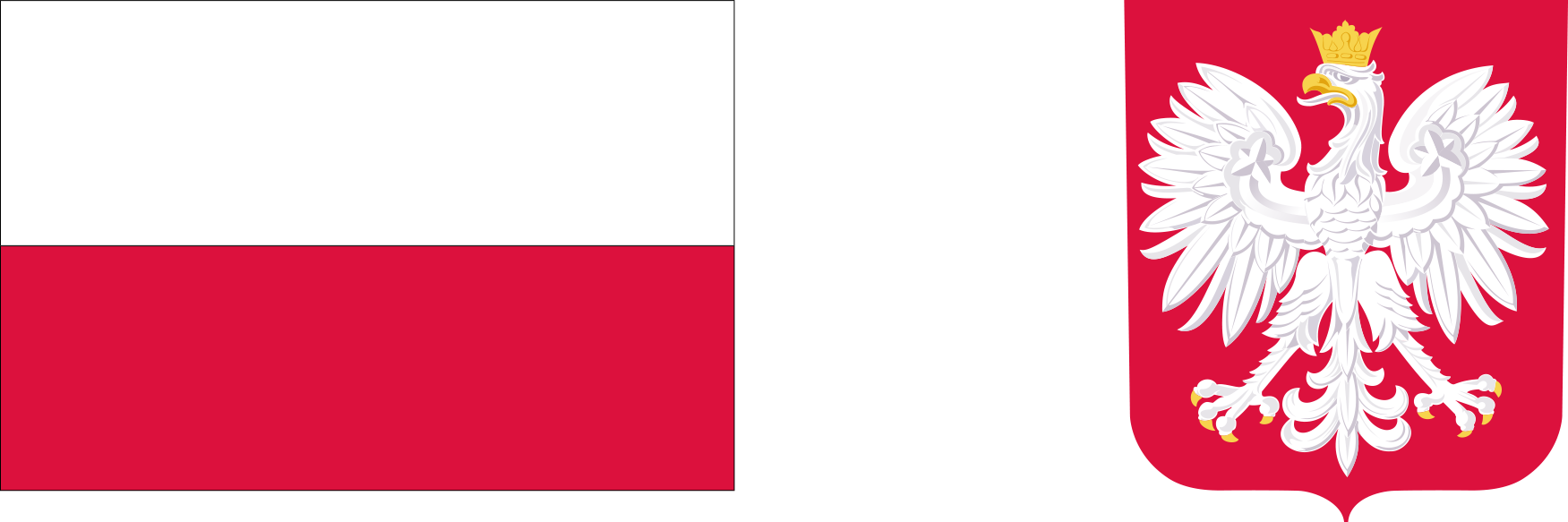 Flaga i godło Rzeczypospolitej Polskiej